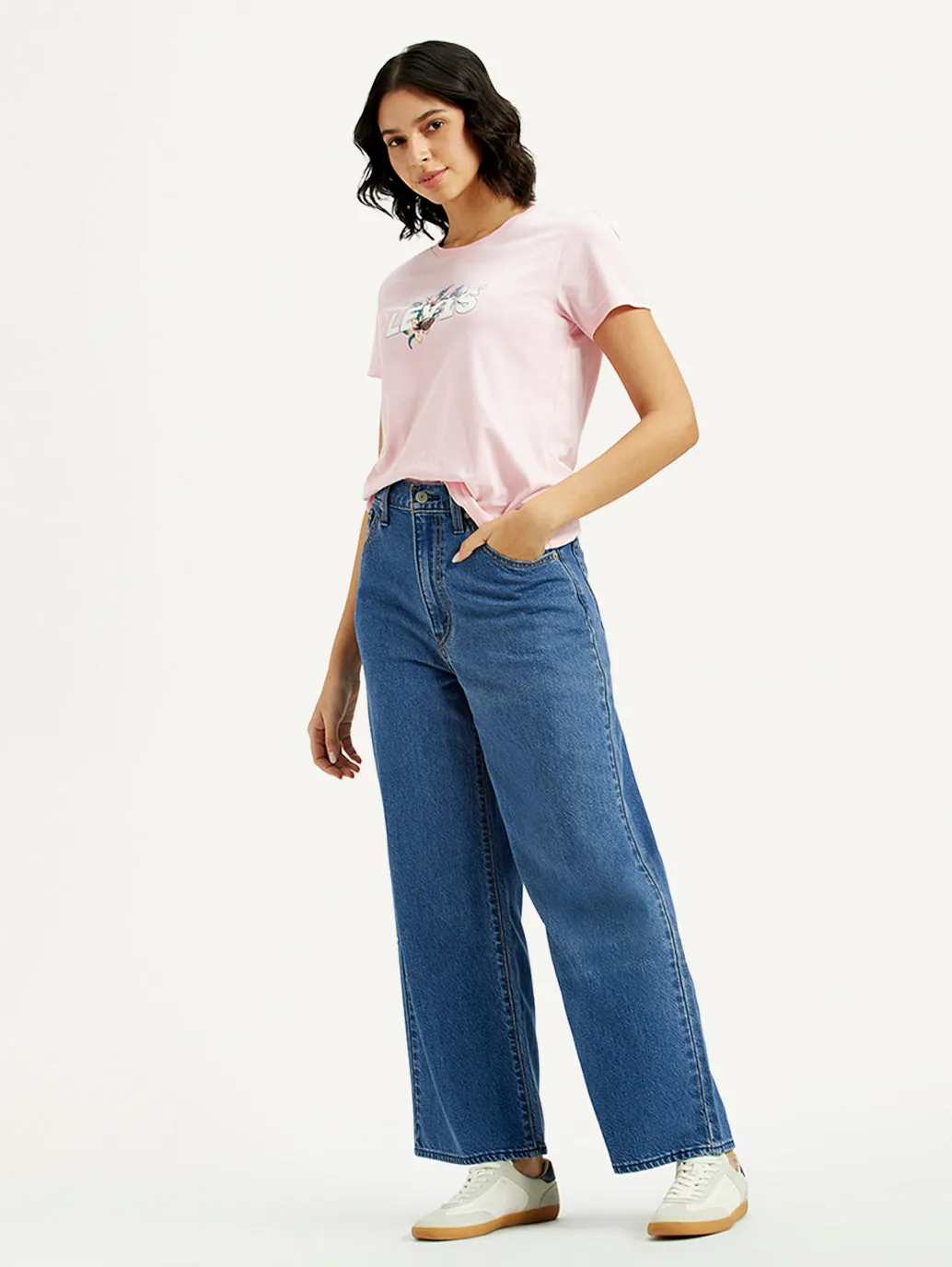 Stretch Free Fit City Walk Bold Look Women's Cinch 94 Med Indigo Baggy Fit Mid Rise Jeans