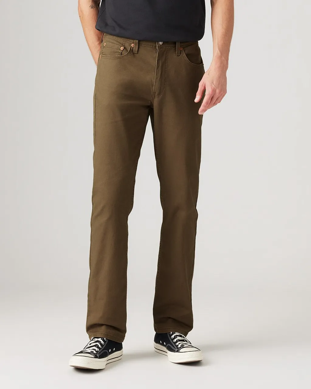 Wear Anytime Simple Attire Levi's? 514 Relaxed Straight Mens Trousers - Olive Night Stretch Twill