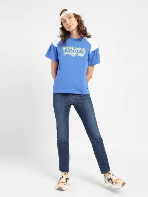 Women's 312 Blue Straight Fit Mid Rise Jeans Travel Outfit Evening Stroll Minimalist Traveler Gear Bold Look