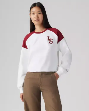 Levi's? Womens Graphic Campout Crew Sweat - Bright White / Sundried Tomato Cool Classic