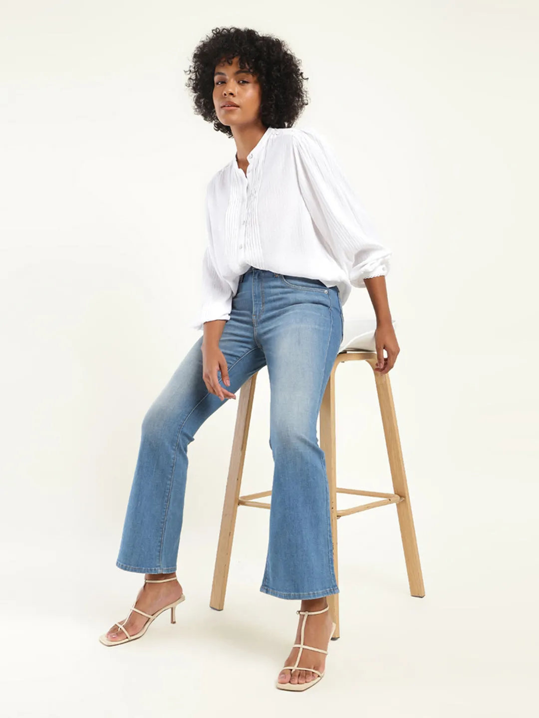 Women's 710 Blue Skinny Fit High Rise Jeans Smart Casual Couple Look Eco Friendly