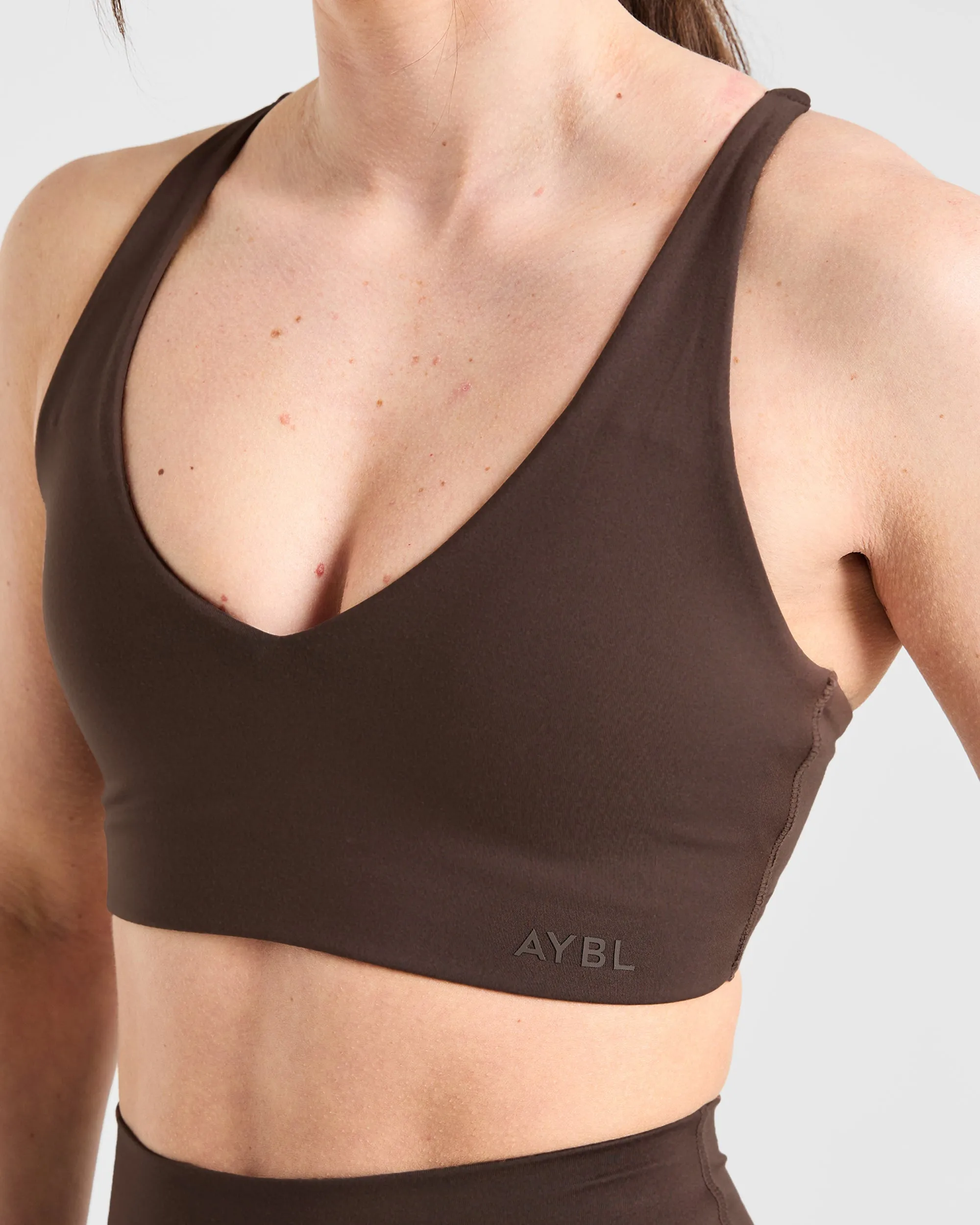Staple Sports Bra - Brown Soft seams indoor exercise