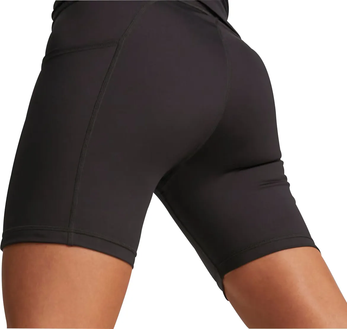 Quick Change Friendly Stretchy Hemline Puma Fit 5 Inch Womens Short Training Tights - Black
