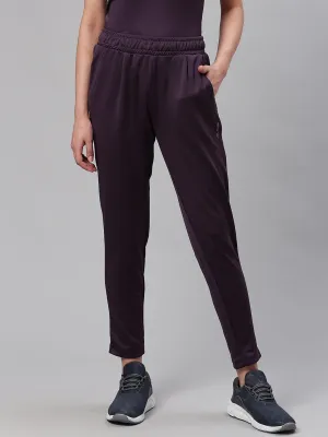 Alcis Women Black Slim Fit Solid Training or Gym Track Pants Timeless Utility