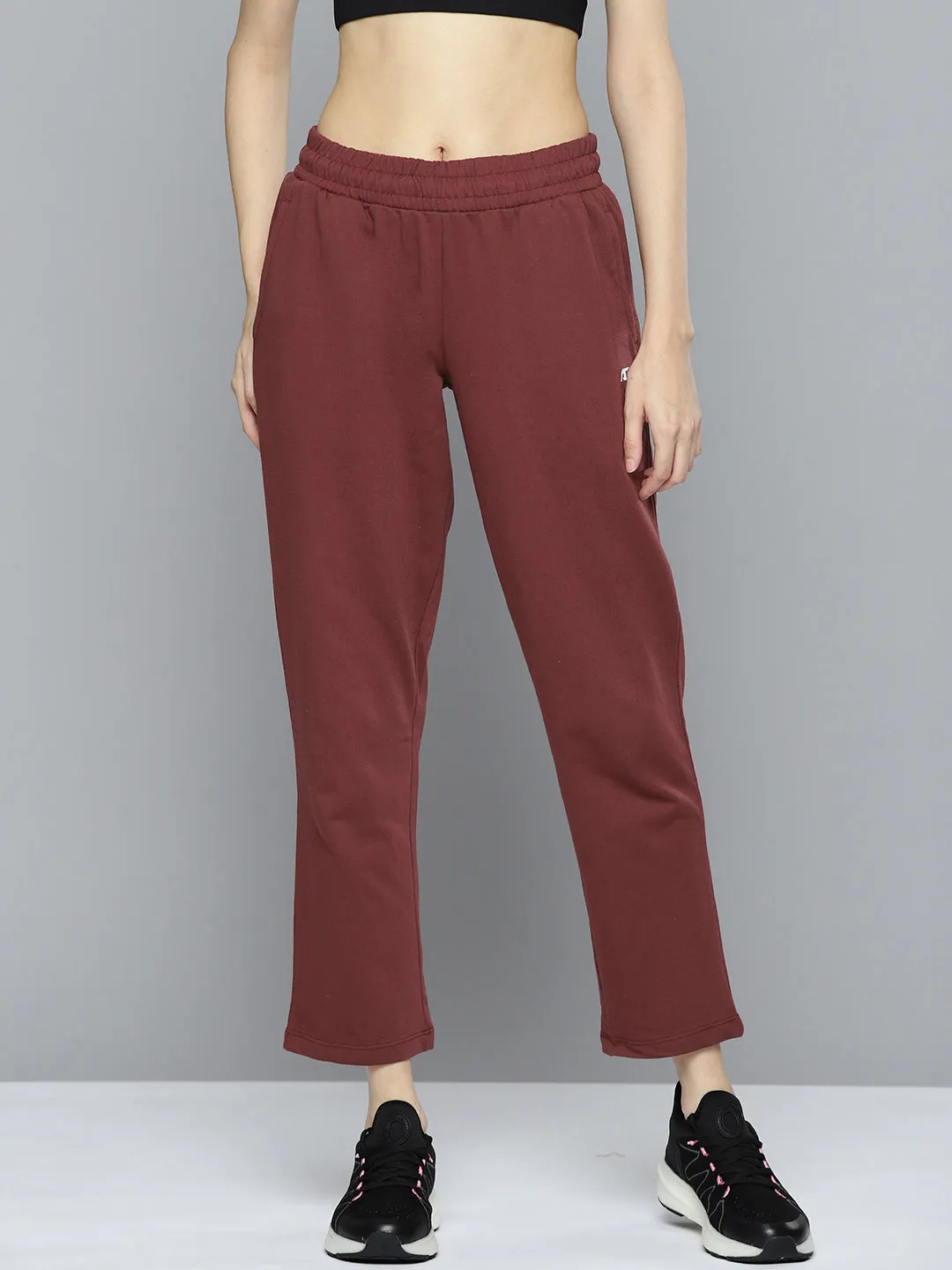 Wardrobe Essential EcoFriendlyDye Alcis Women Maroon Solid Track Pant
