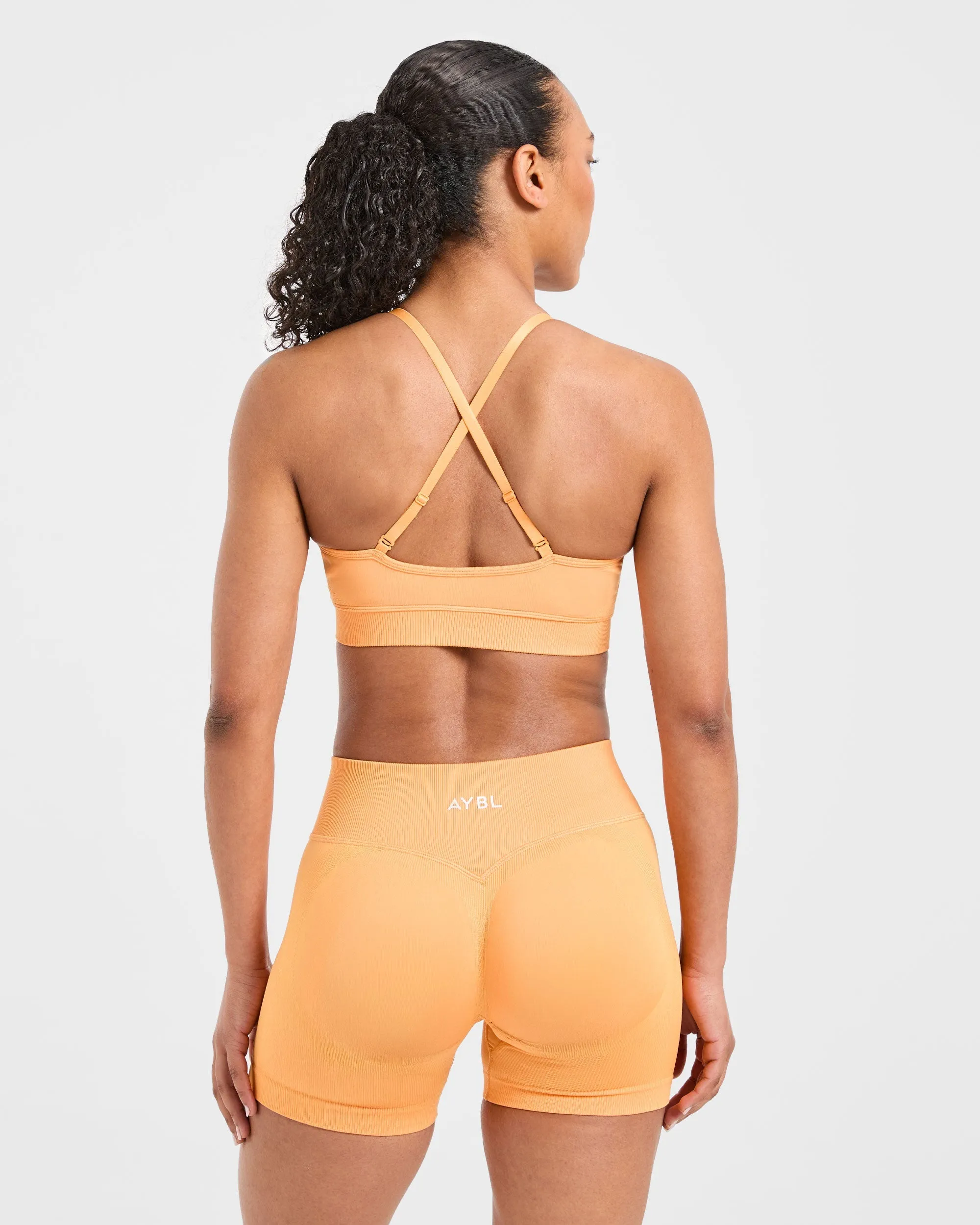 Adapt Seamless Sports Bra - Bright Orange technical fabric