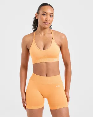 Adapt Seamless Sports Bra - Bright Orange Pastel