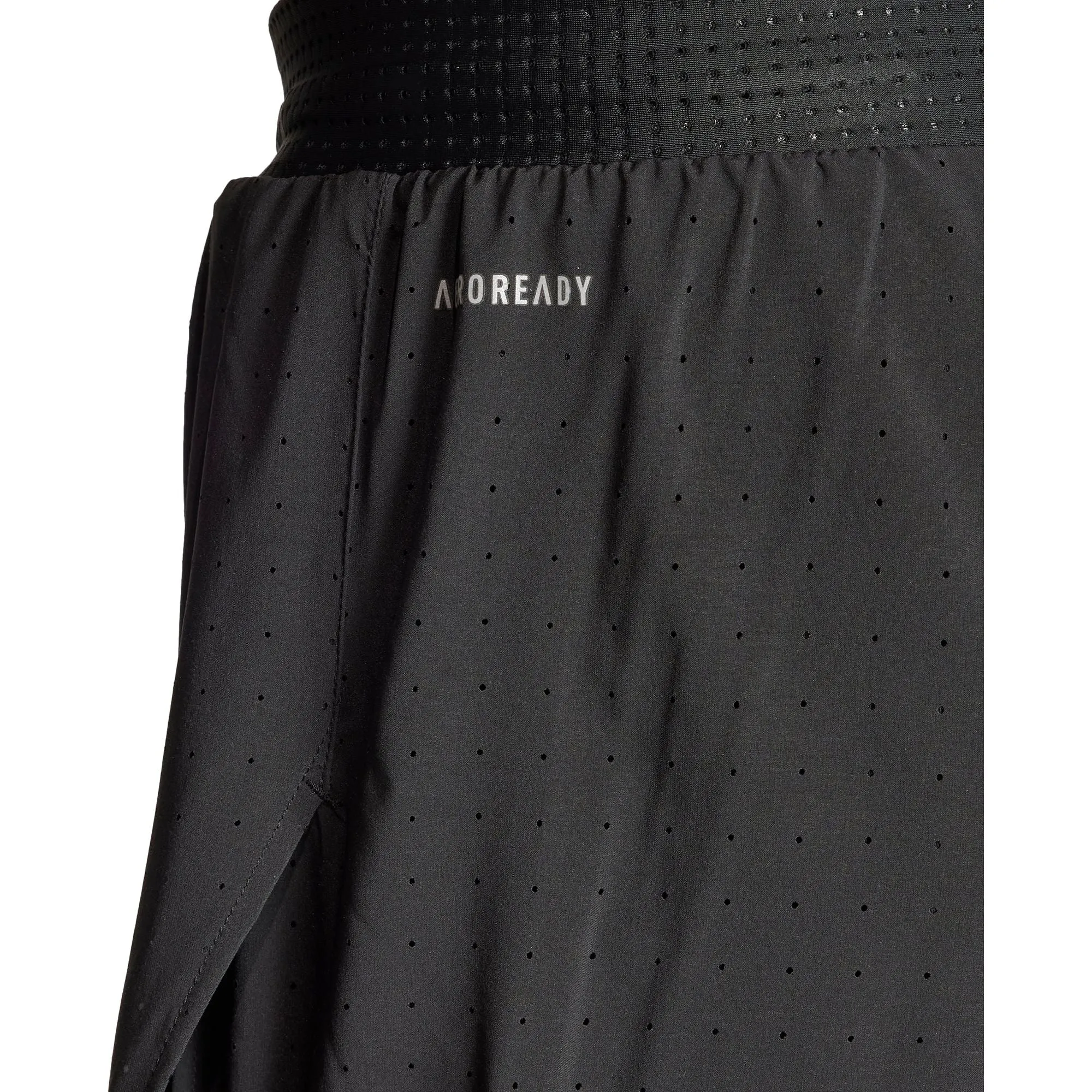 adidas Adizero Mens Split Running Shorts - Black button-down look DoubleStitchedSeams