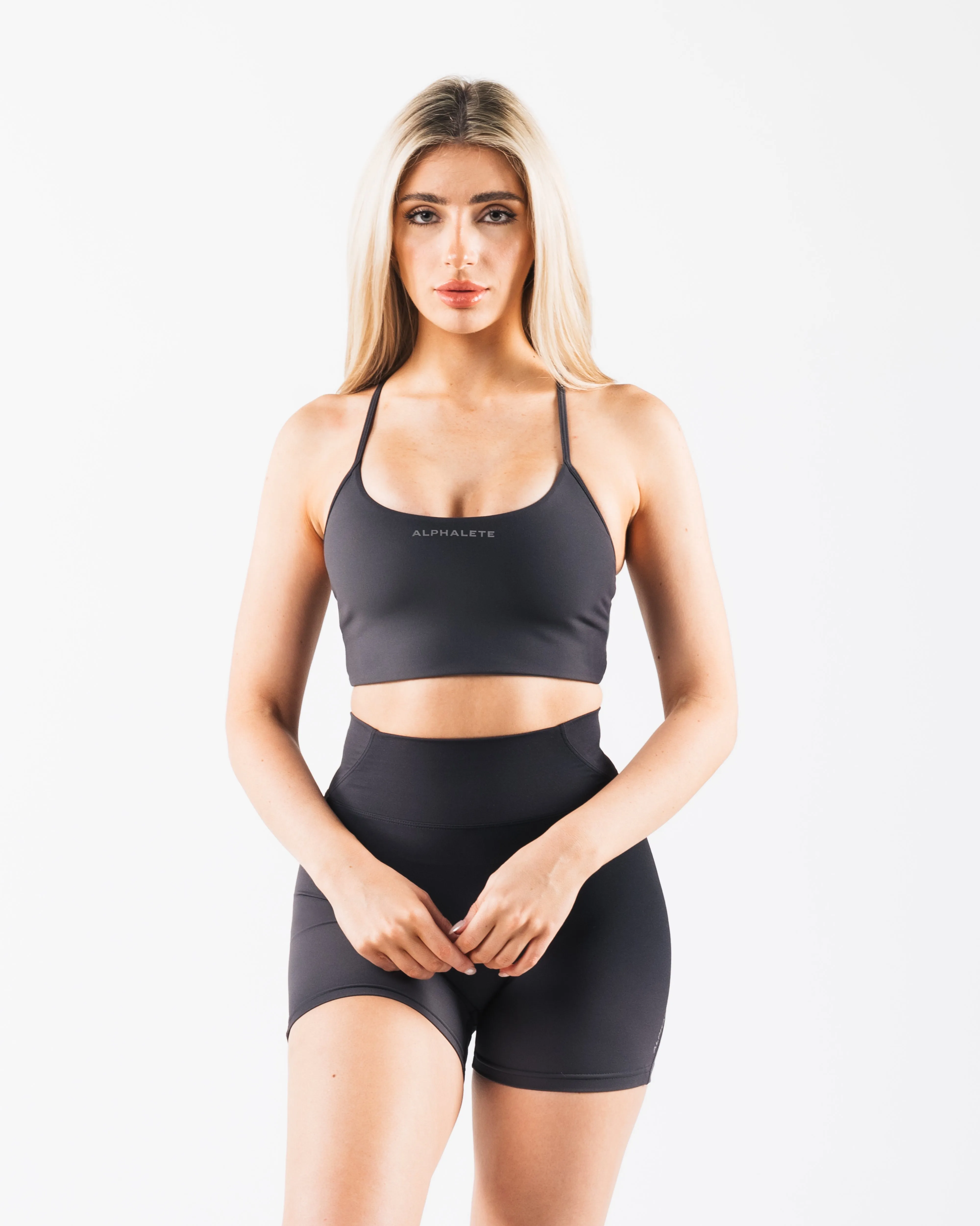 Supportive Back Aura Strappy Longline Bra - Aura Storm Print