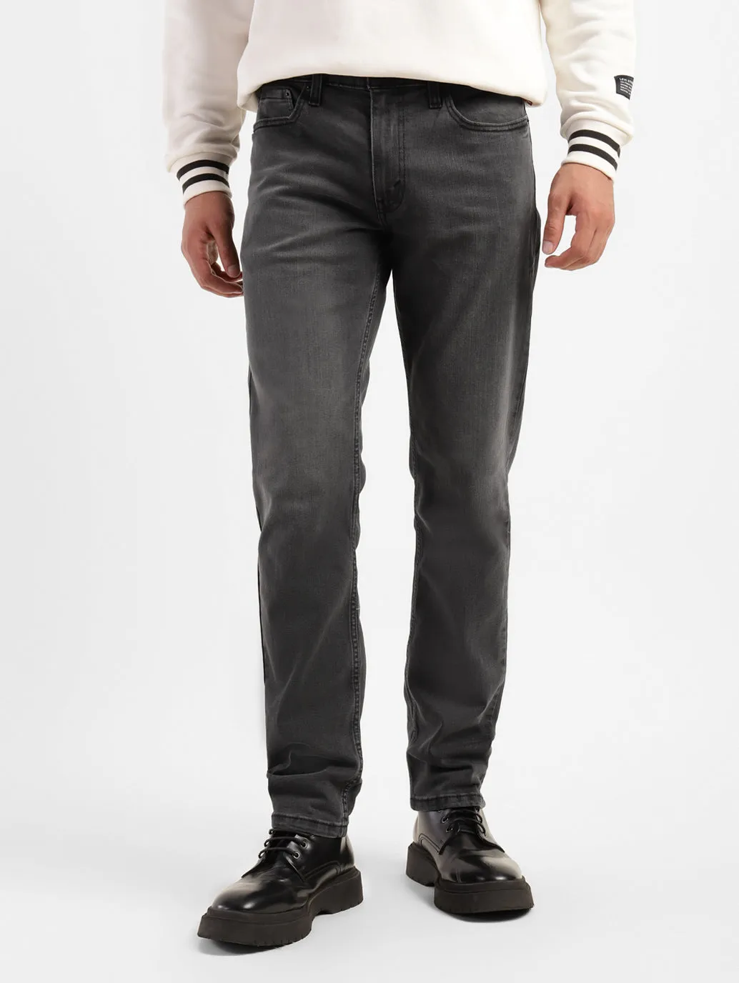 slim fit Men's 511 Grey Slim Fit Mid Rise Jeans