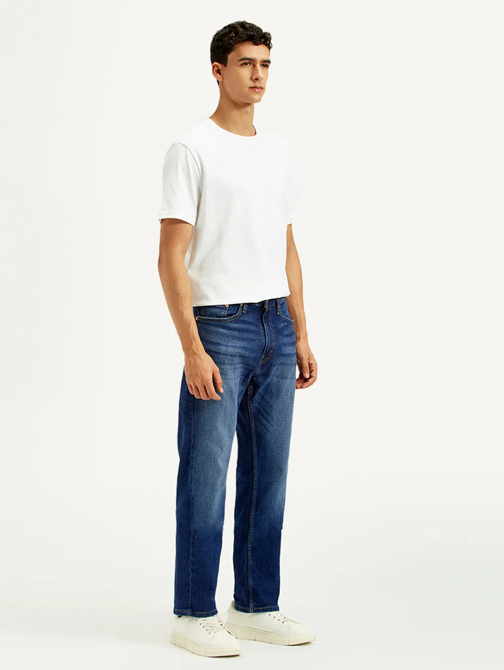 Men's 505 Indigo Straight Fit Mid Rise Jeans Match With All