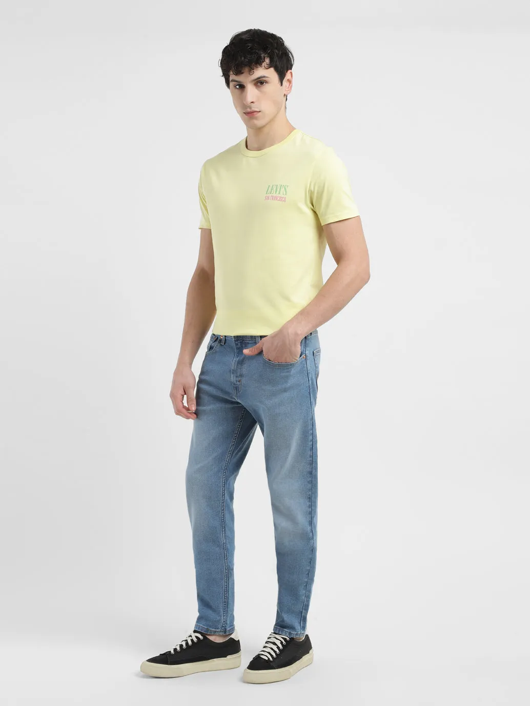 Holiday Vibes High Quality Men's 512 Blue Slim Tapered Fit Mid Rise Jeans