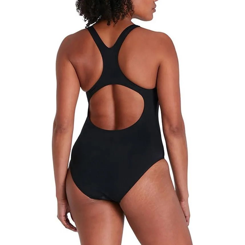 Speedo Digital Placement Medalist Womens Swimsuit - Black Low Profile Seams