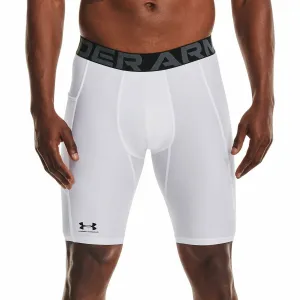 Under Armour HeatGear Pocket Long Mens Short Compression Tights - White tall size neon colors