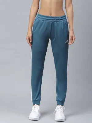 Alcis Women Teal Green Solid Slim Fit Joggers Ripstop Fabric Technology Freedom Move
