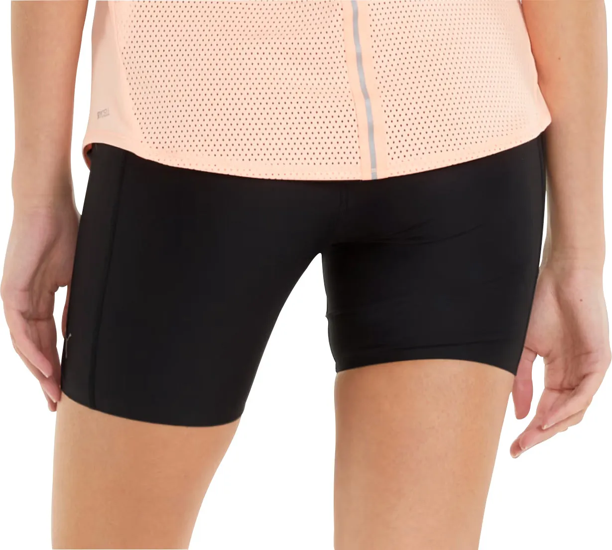 No Slip Grip Puma Marathon 6 Inch Womens Short Running Tights - Black