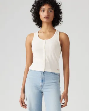 Levi's? Womens Dry Goods Pointelle Tank Top - Gardenia Unisex Wear Elegant Vintage Lover