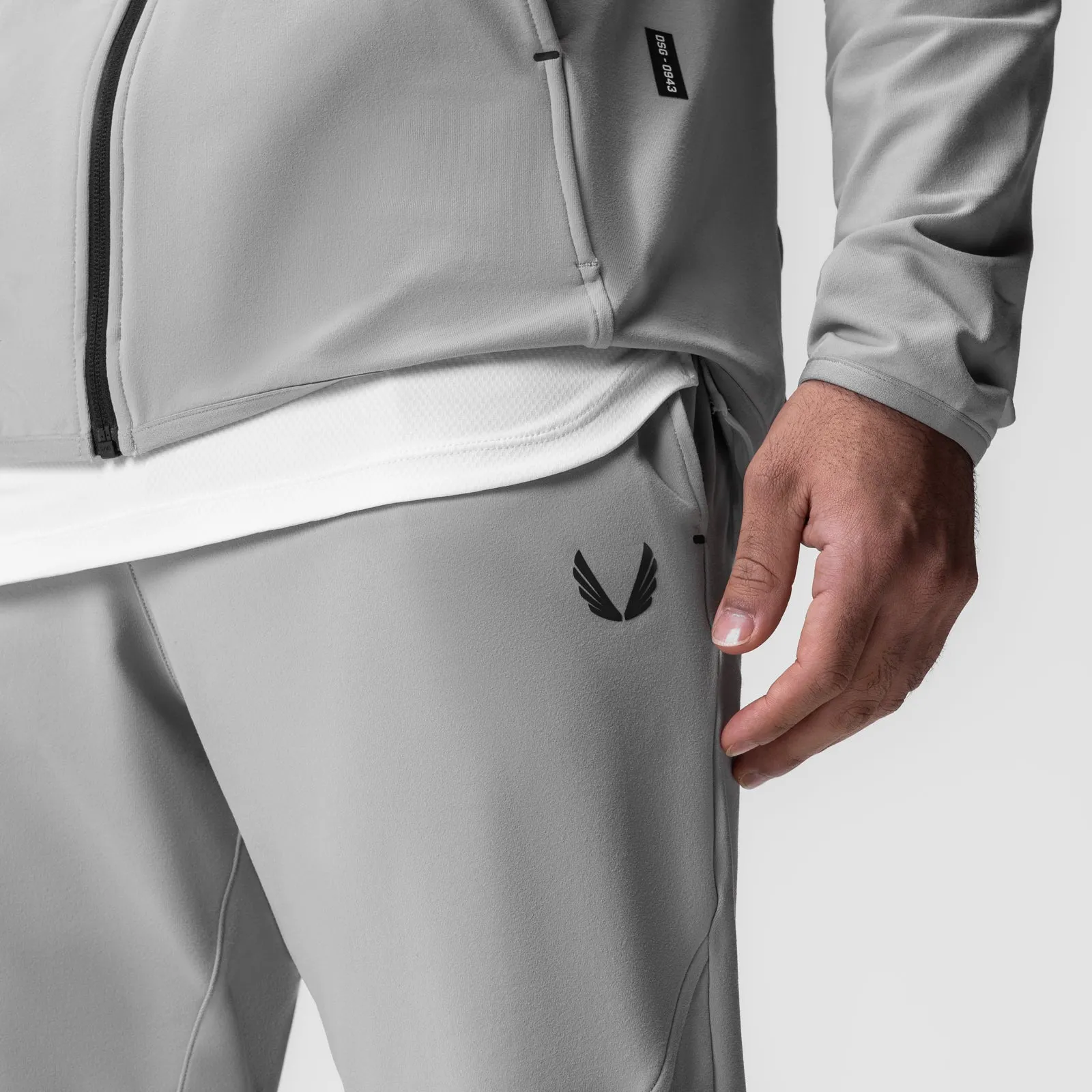 0955. Performance Fleece Jogger - Slate Grey Abrasion Resistant Panels Long Use