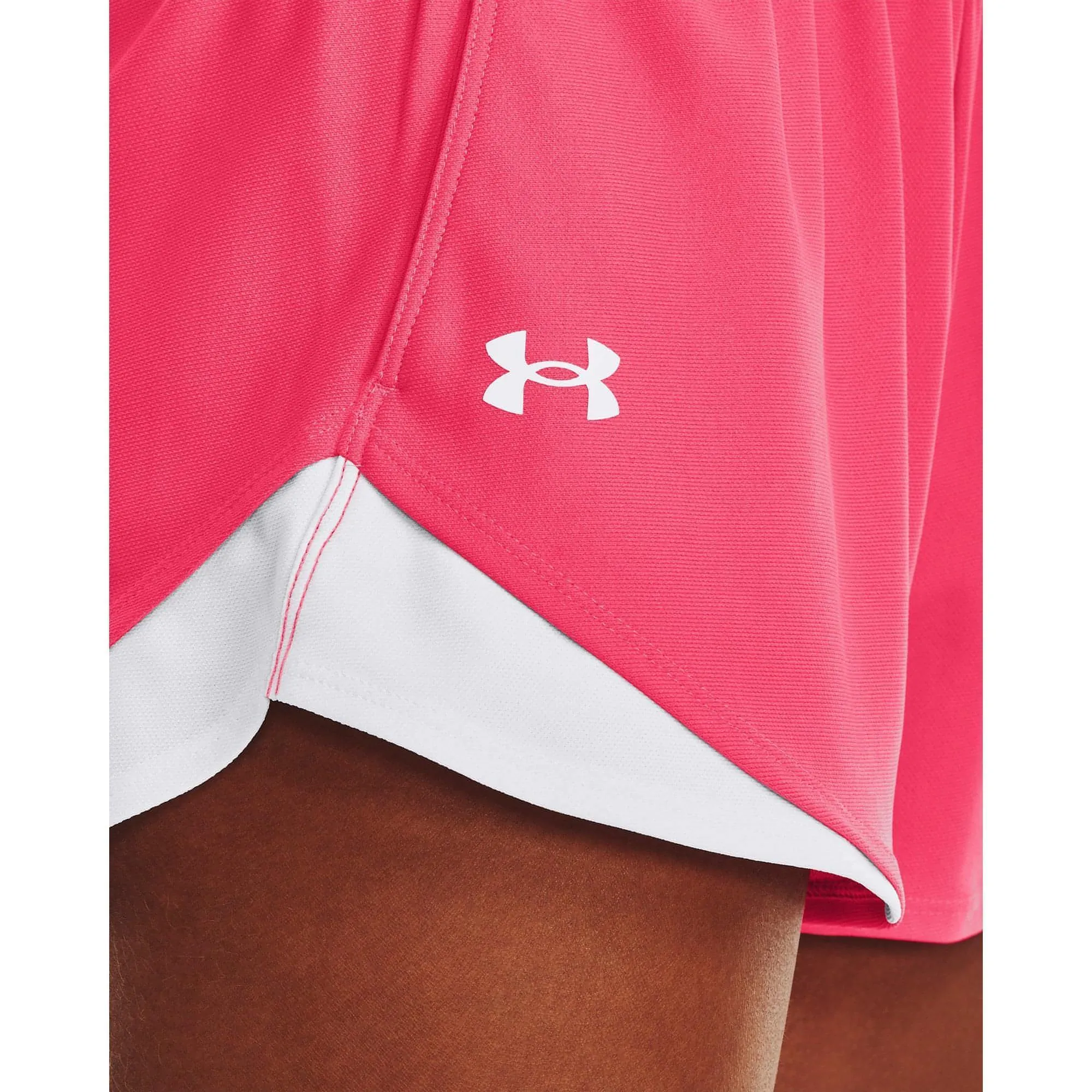Under Armour Play Up 3.0 Womens Running Shorts - Pink Snag Free Material