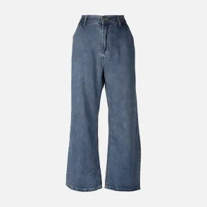 Articulated Knee Shape Mid Rise LADIES PANTS JEANS WIDE LEG