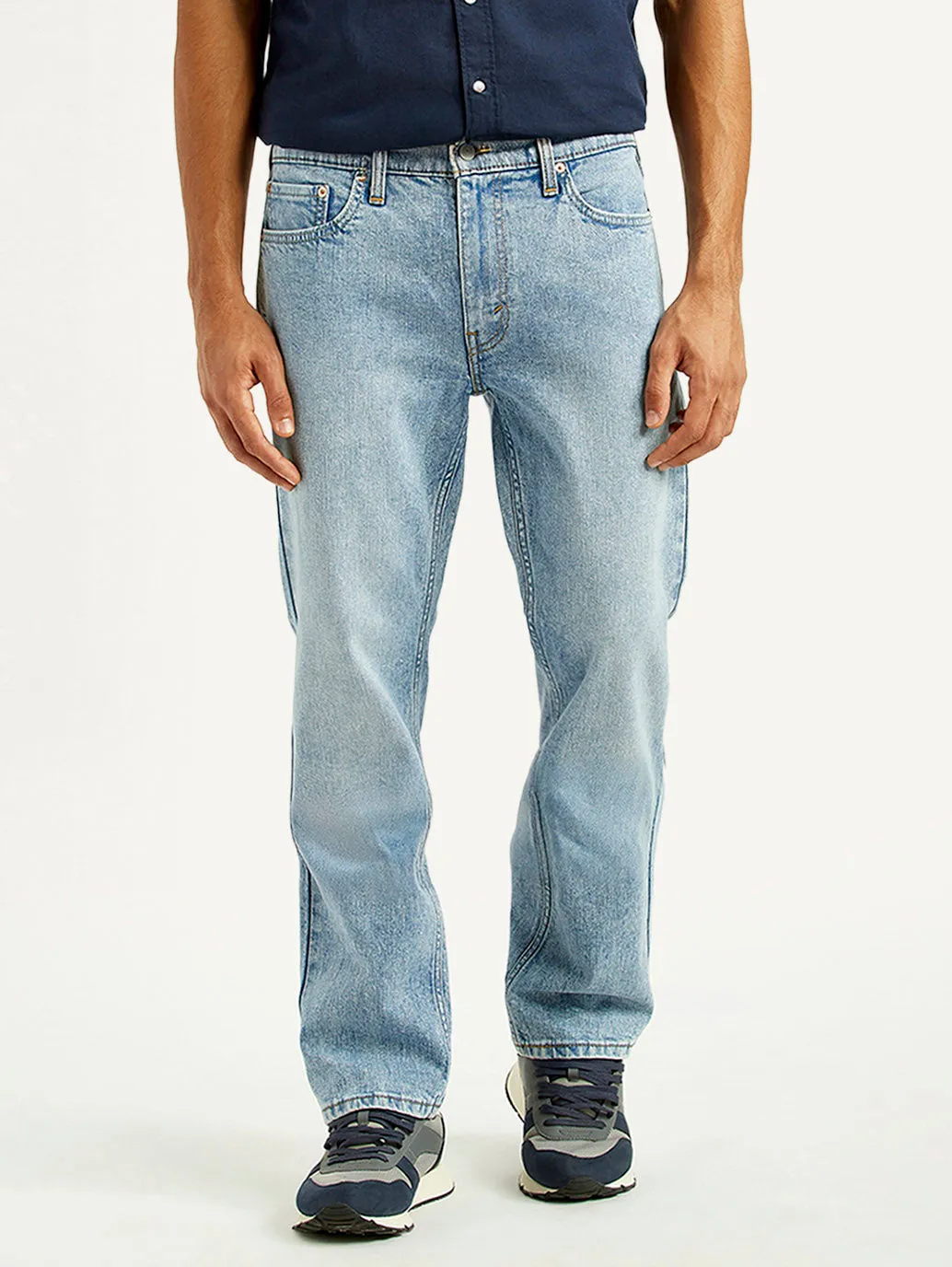 Trend Friendly Comfortable Choice Men's 513 Light Indigo Slim Straight Fit Mid Rise Jeans