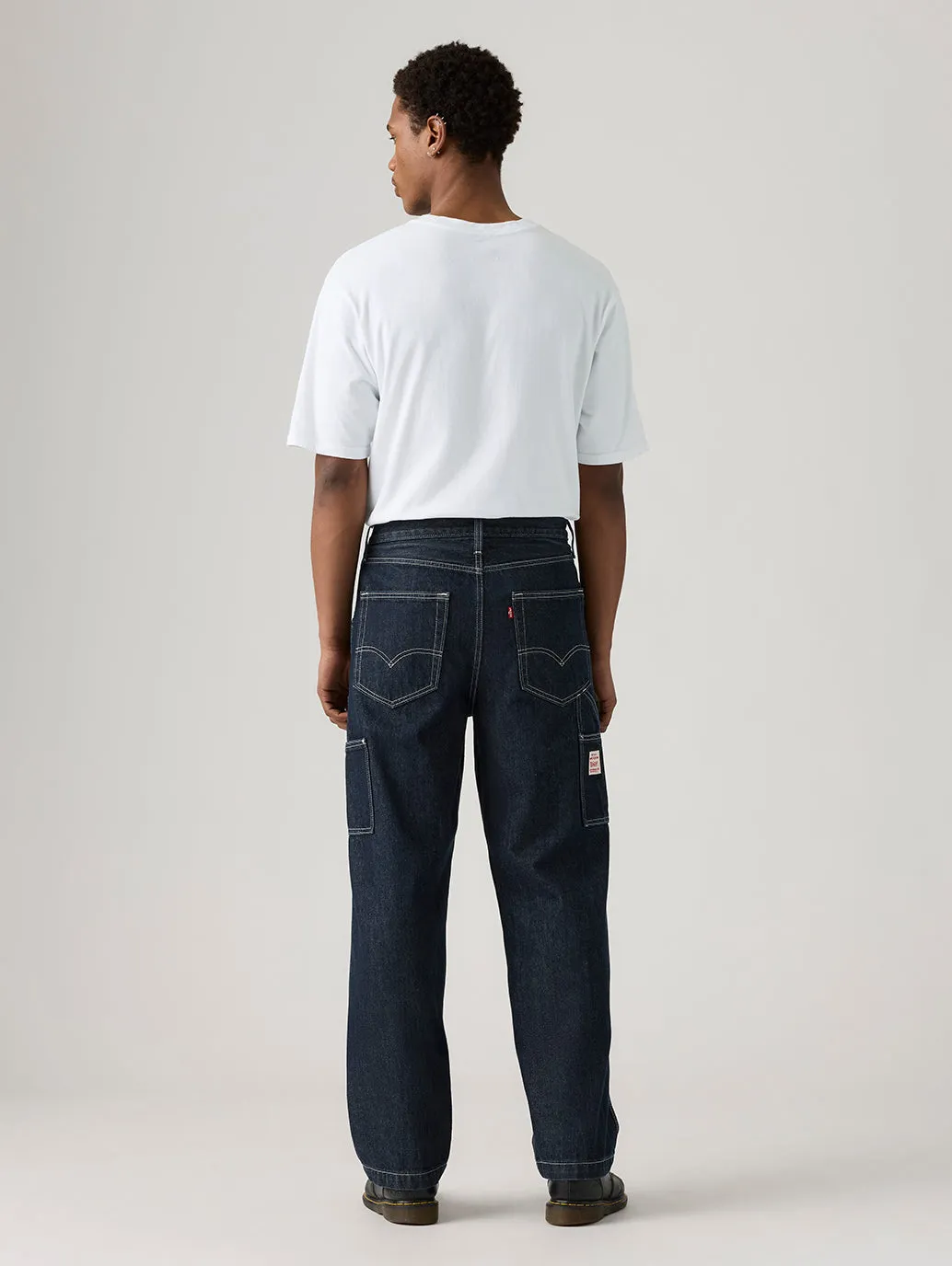 Travel Outfit Music Event Men's 568 Dark Indigo Loose Fit Mid Rise Jeans