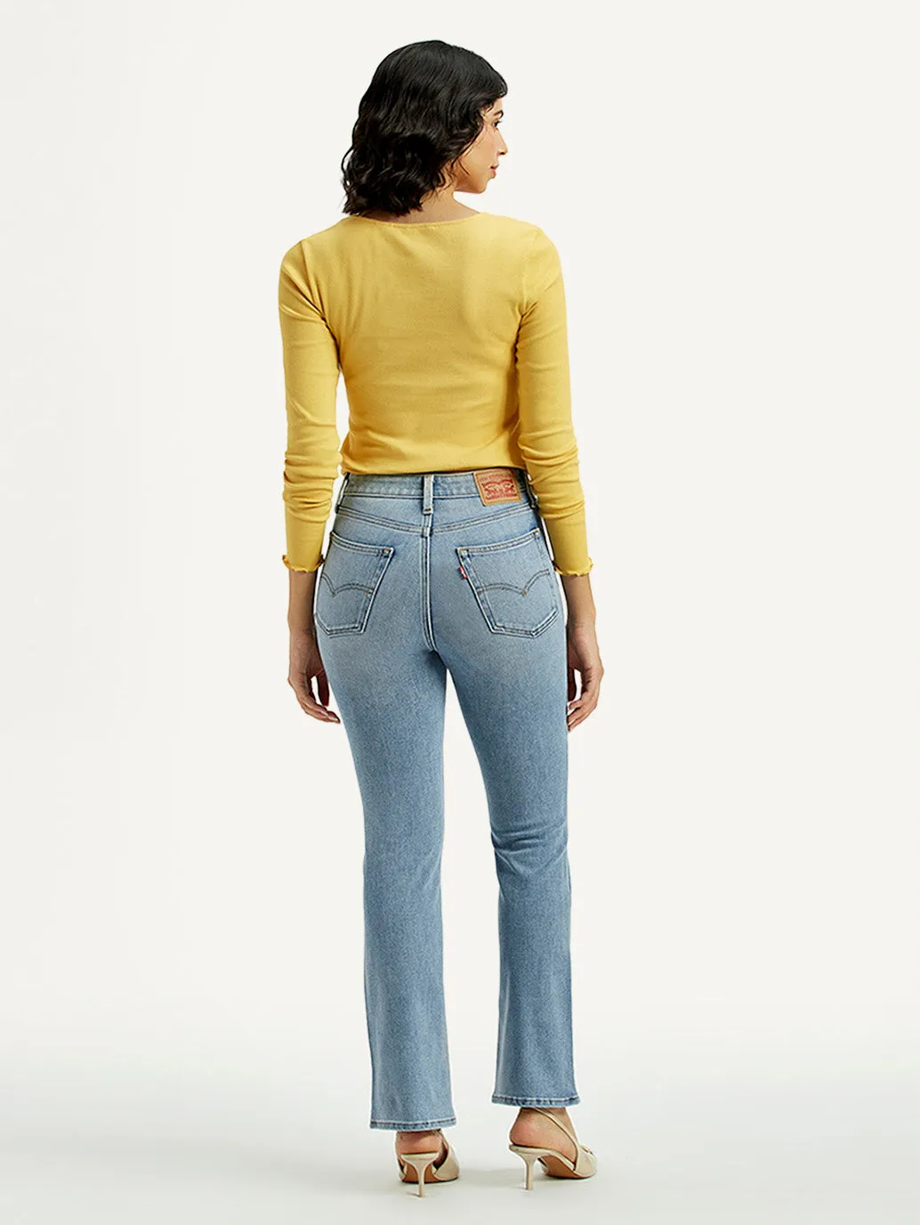 Women's 725 Light Indigo Flared Fit High Rise Jeans Light Washed