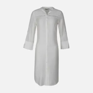 WOMEN WOVEN DRESS Flatlock stitching