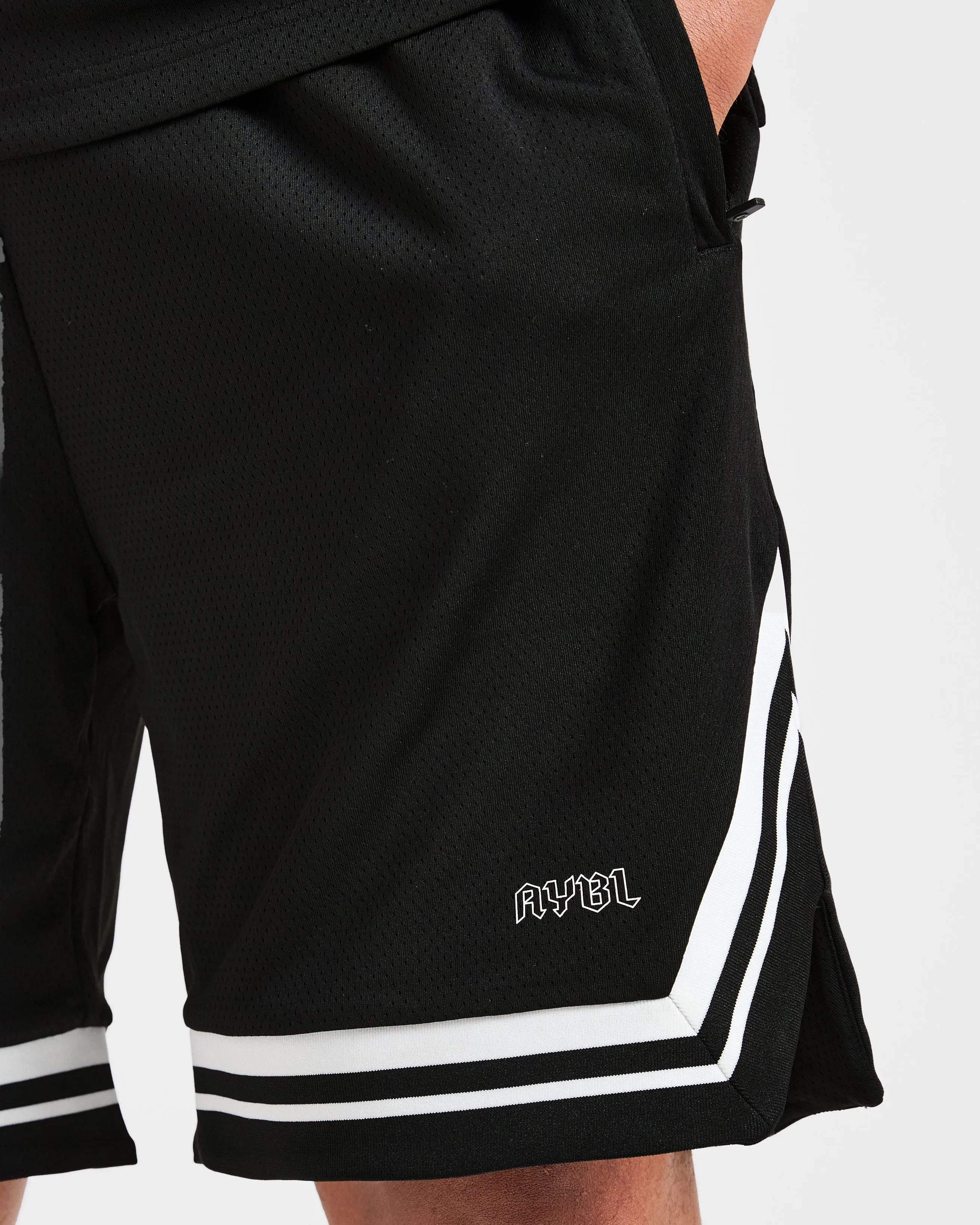Sporty Comfort Rebound Stripe Shorts - Black