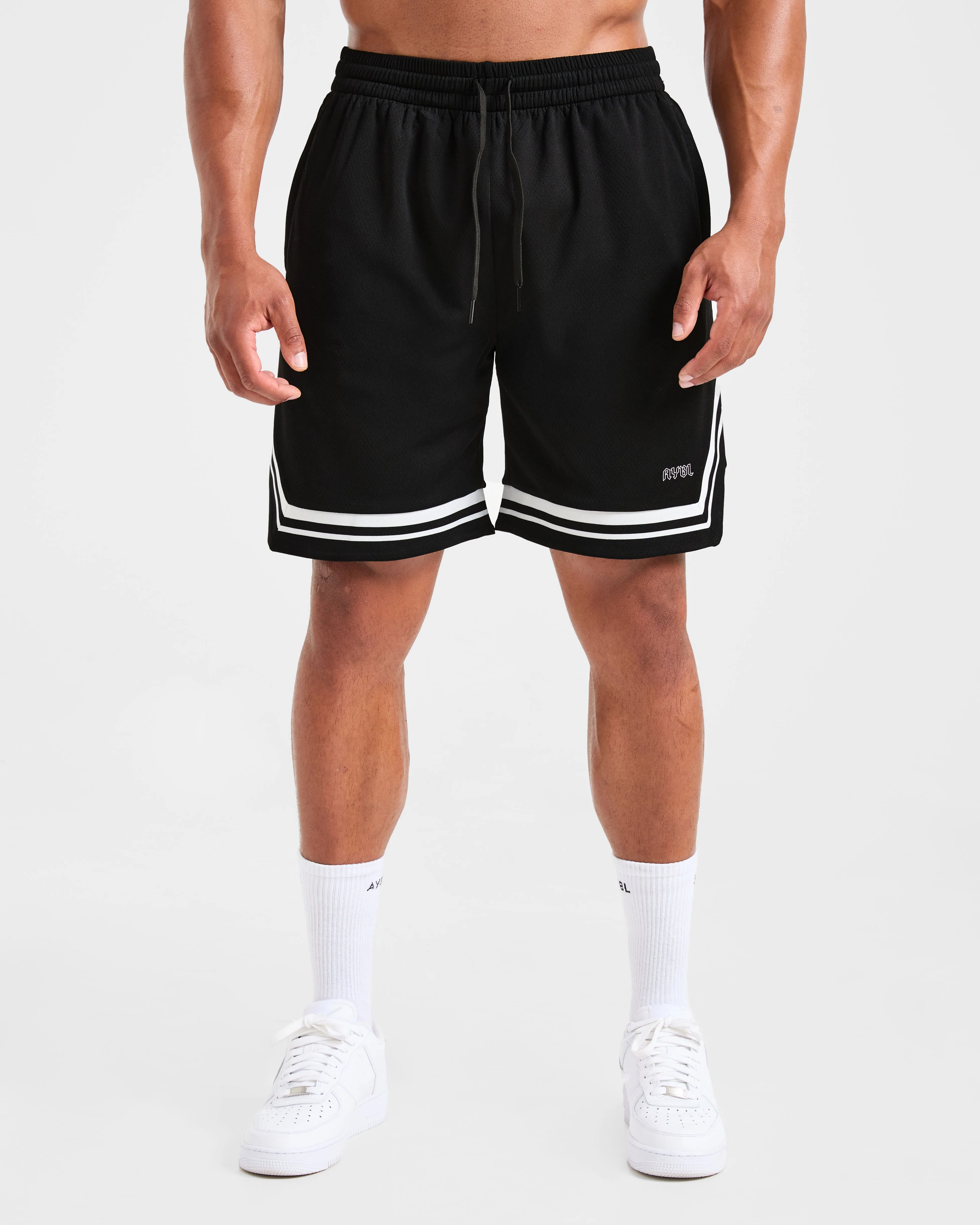 Rebound Stripe Shorts - Black AbrasionResistant Fashion Forward