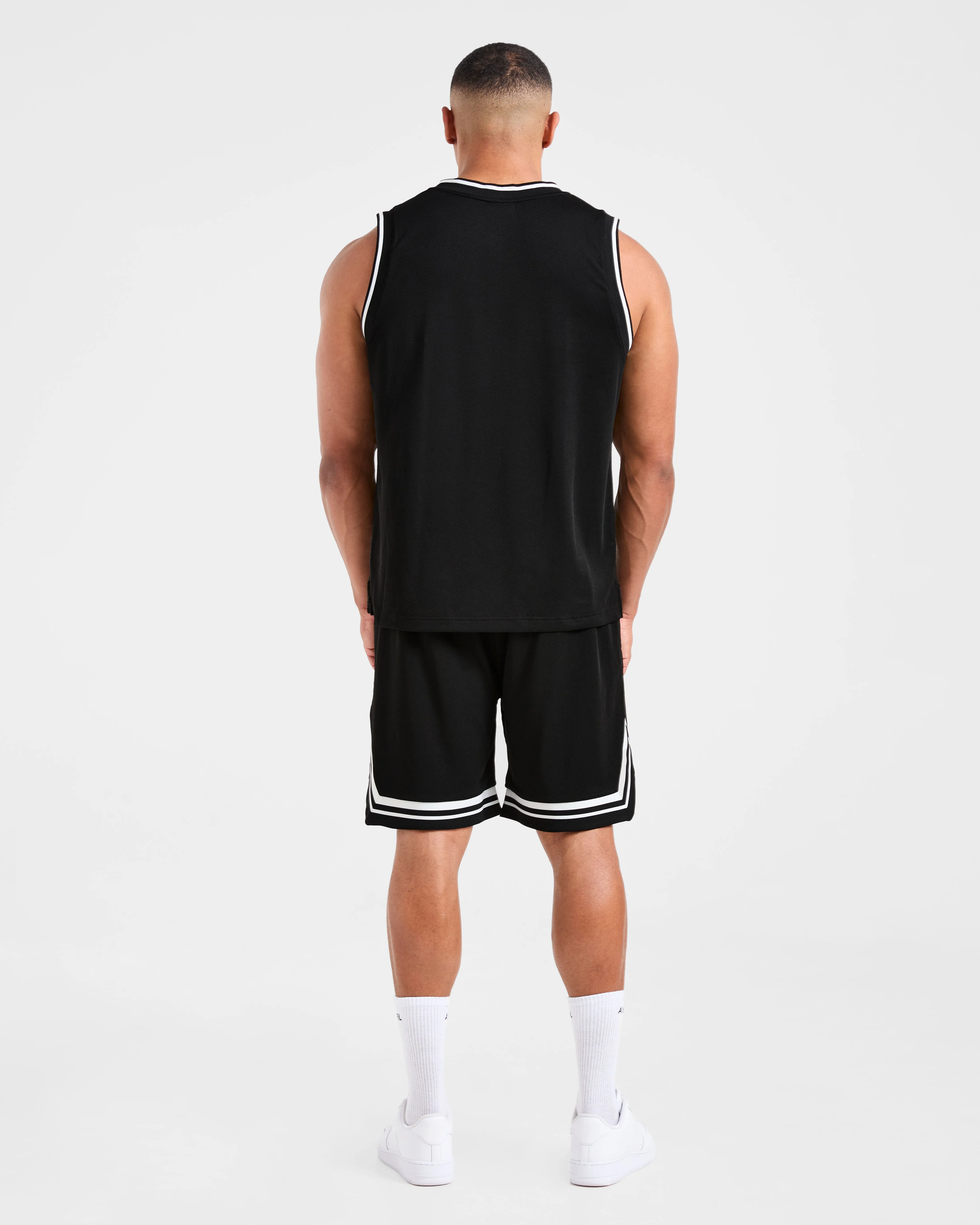 Rebound Stripe Shorts - Black Multi Panel Cut