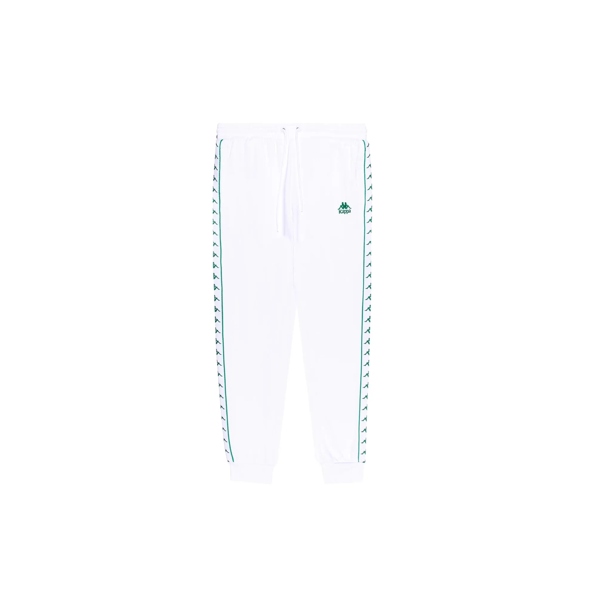 Relaxed Waist Contoured Panel Design 222 Banda Alanz 3 Pants - White Green Tee
