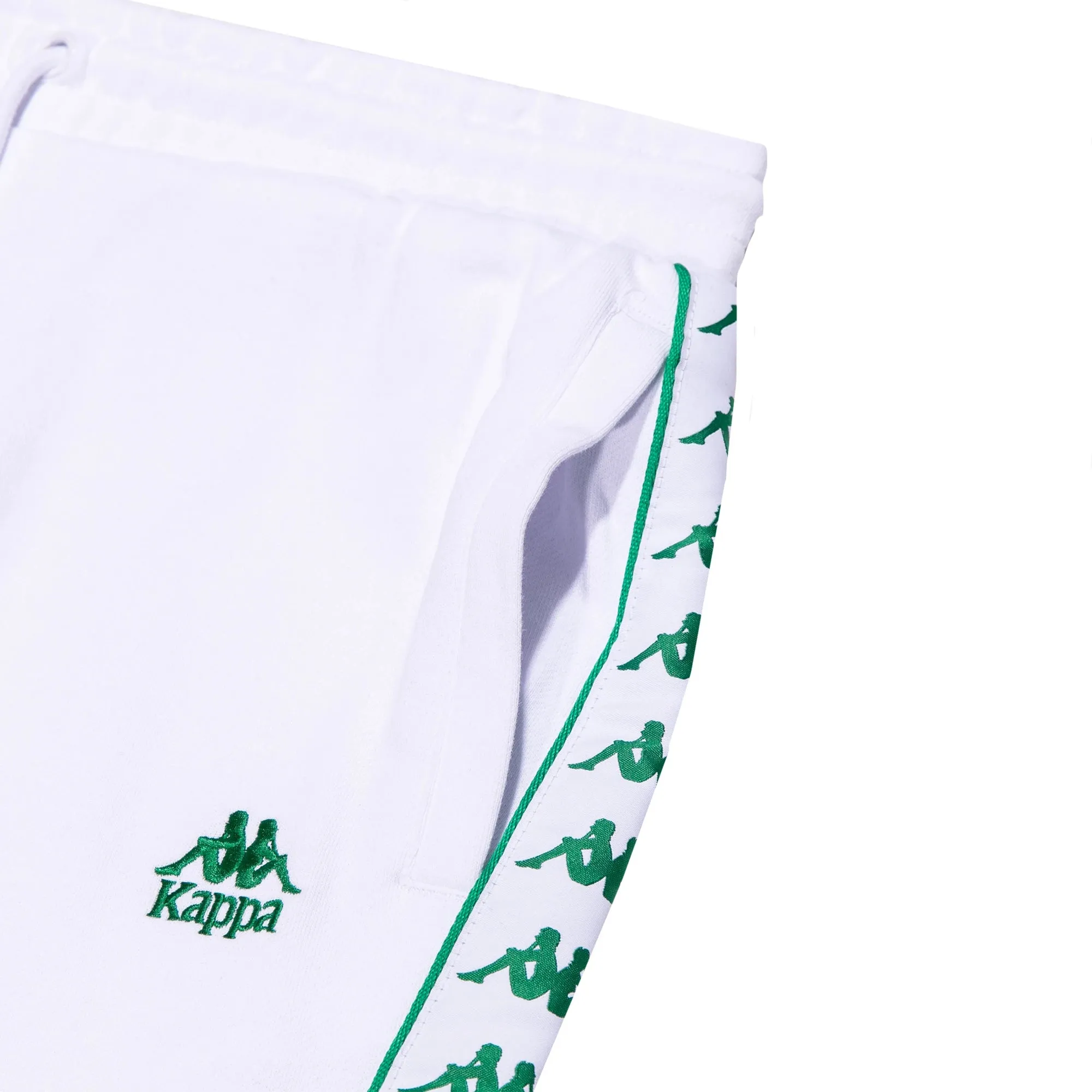LowProfileStitching ExtendedSizeRange 222 Banda Alanz 3 Pants - White Green Tee