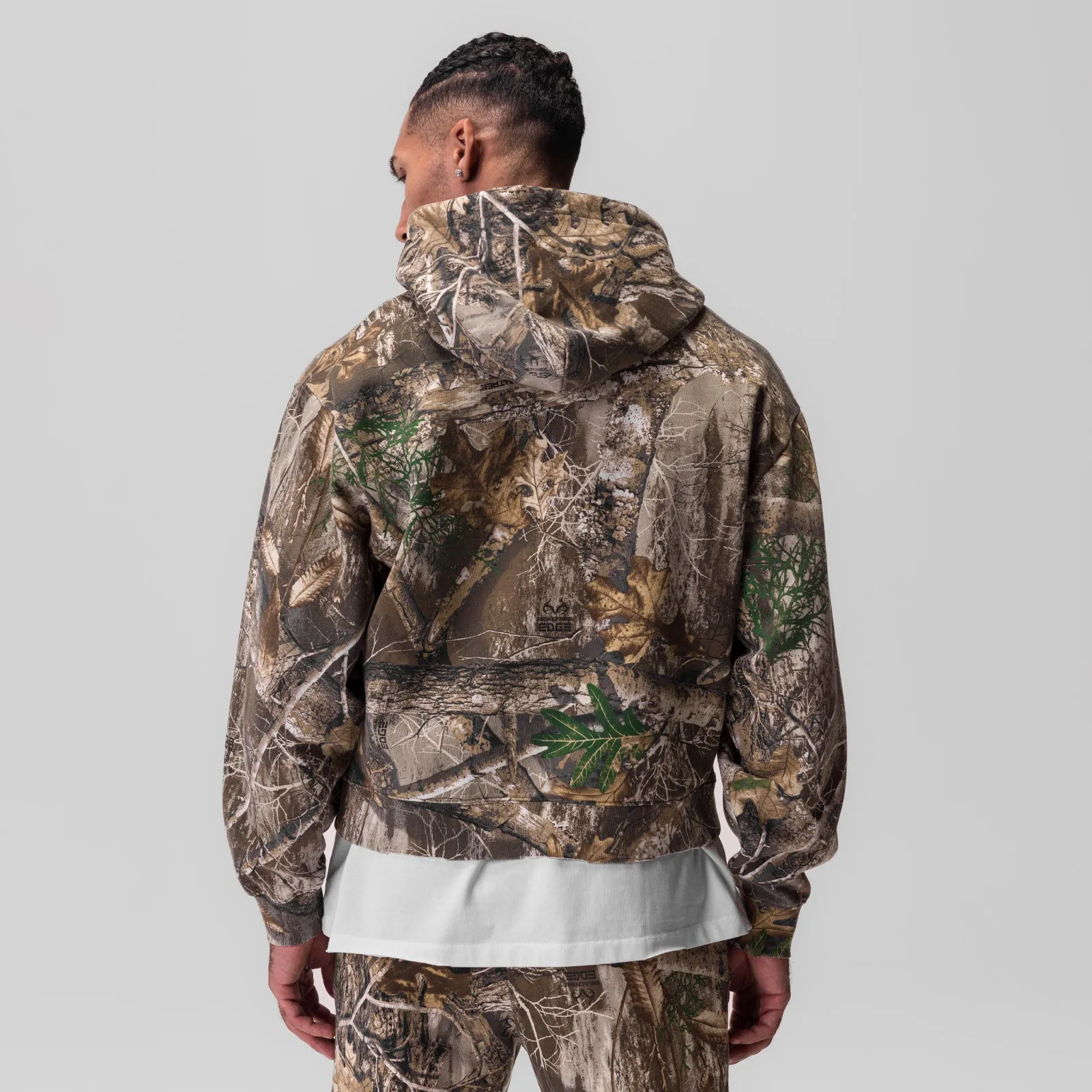 0843. Tech Essential? Distressed Full Zip Hoodie - Realtree? Camo Bandicoot like Fashion Feel
