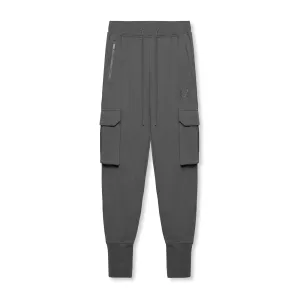 ComfortFit Frayed hem 0654. Tech-Terry? Cargo High Rib Jogger - Raven