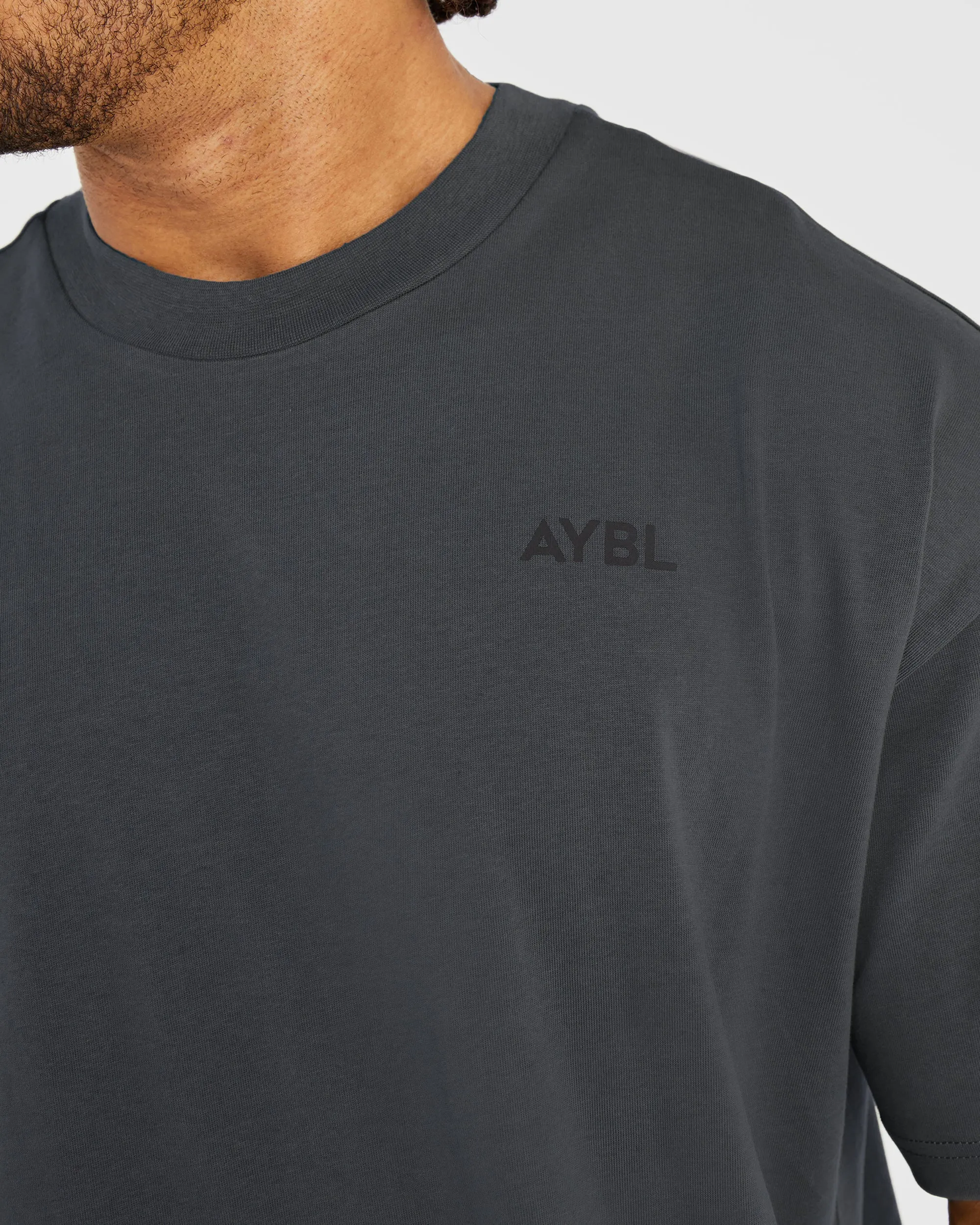 Soft Material Relaxed Style Essential Oversized T Shirt - Charcoal