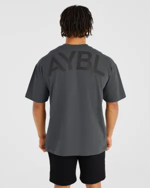 TearResistant Fabric Travel Comfort Essential Oversized T Shirt - Charcoal