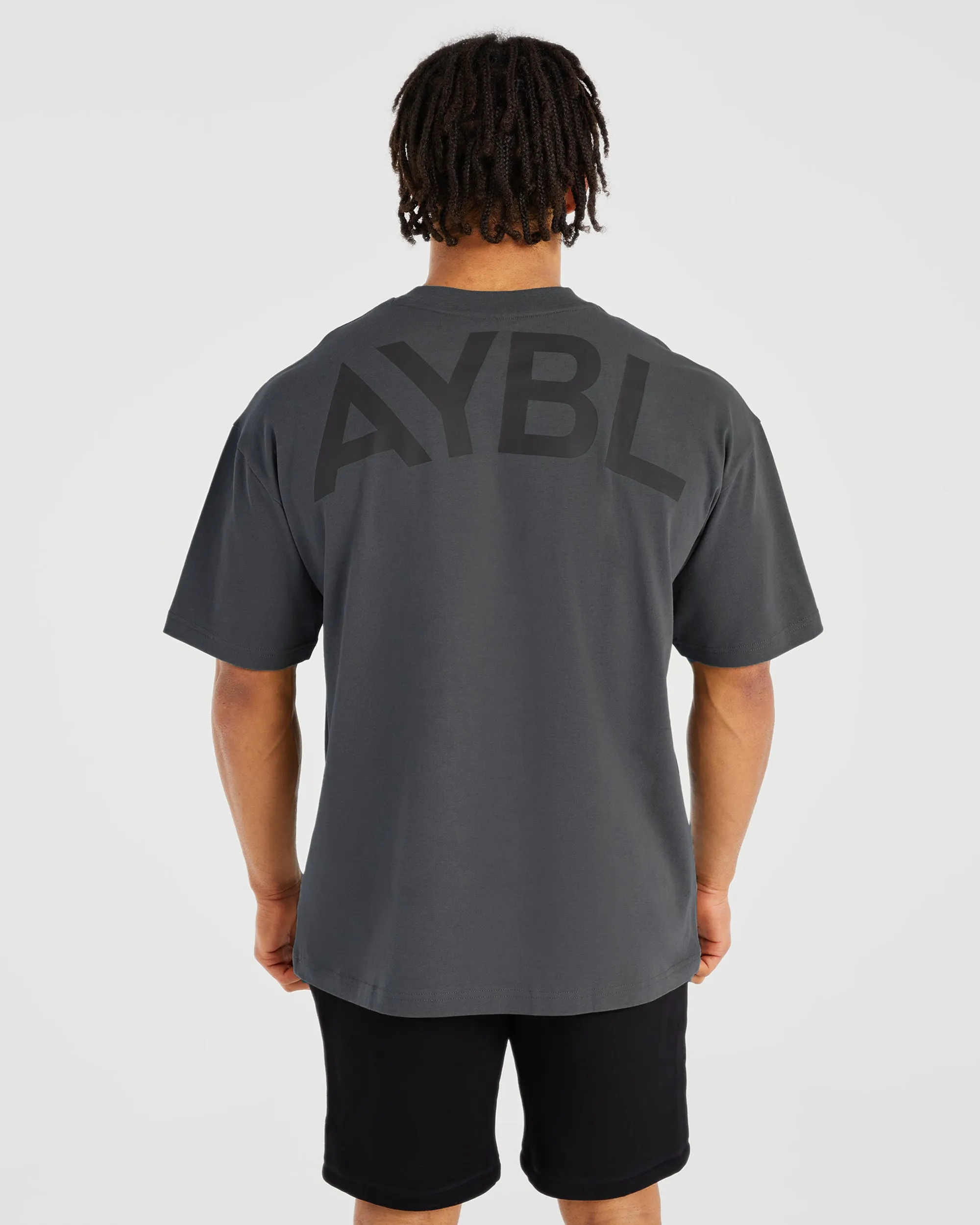 TearResistant Fabric Travel Comfort Essential Oversized T Shirt - Charcoal
