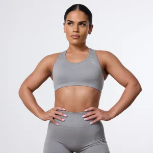 Fitness Apparel Vanquish Elevate Seamless Smoke Grey Support Bra