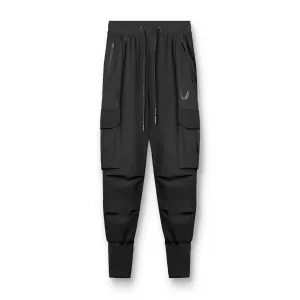 DurablePolyester 0437. Tetra-Lite? Cargo High Rib Jogger - Black
