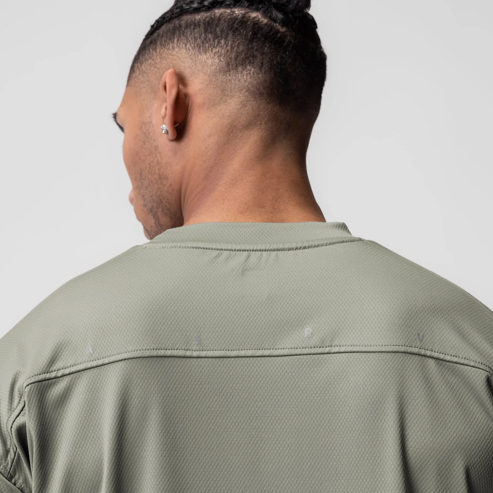 Unisex Core Breathable mesh panel 0822. AeroSilver? Oversized Tee - Sage