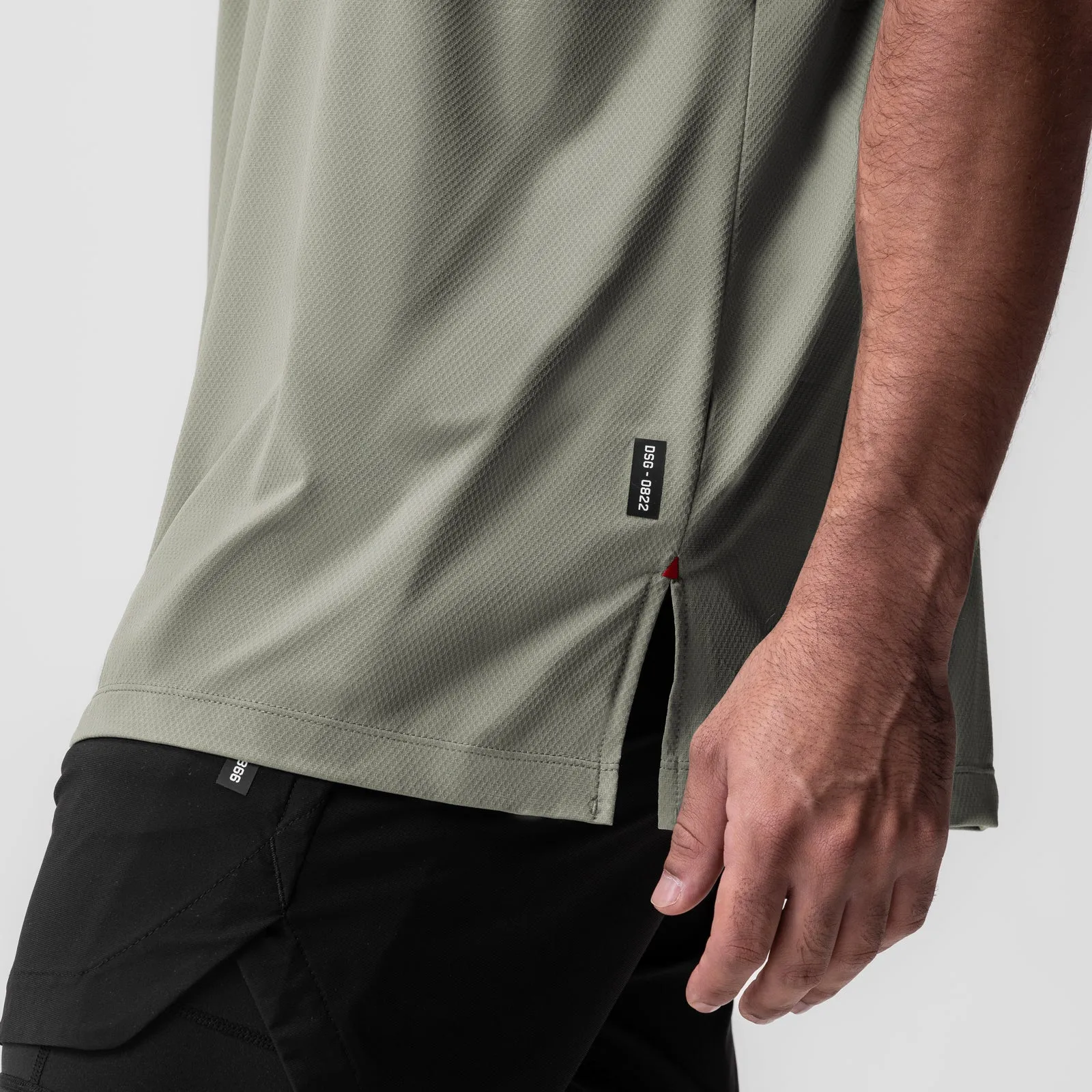 0822. AeroSilver? Oversized Tee - Sage Textured Surface Holiday Casual