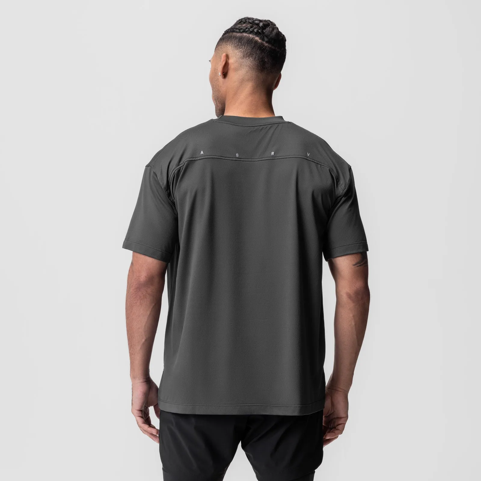 Pocket Detailing 0822. AeroSilver? Oversized Tee - Space Grey