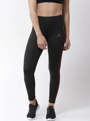 Air Comfort Alcis Women Black Burgundy Solid Tights