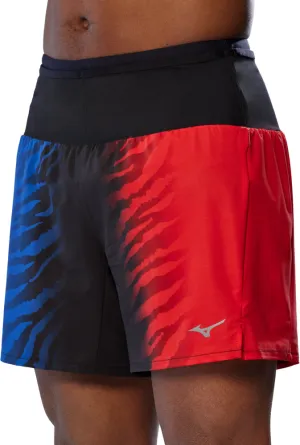 tall size Mizuno Multi Pocket Mens Running Shorts - Blue