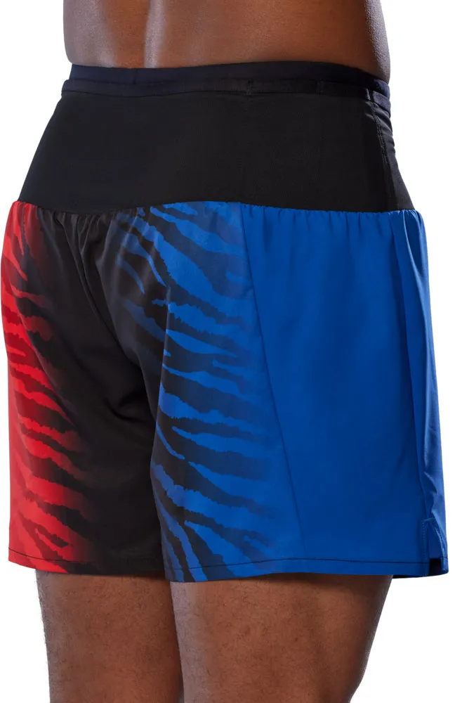 Double Layered Reinforcement Urban Mood Mizuno Multi Pocket Mens Running Shorts - Blue