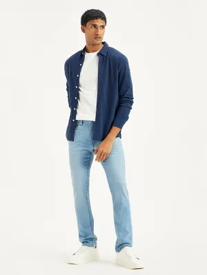 Men's 511 Light Blue Slim Fit Mid Rise Jeans Foundation Wear Smooth Shape
