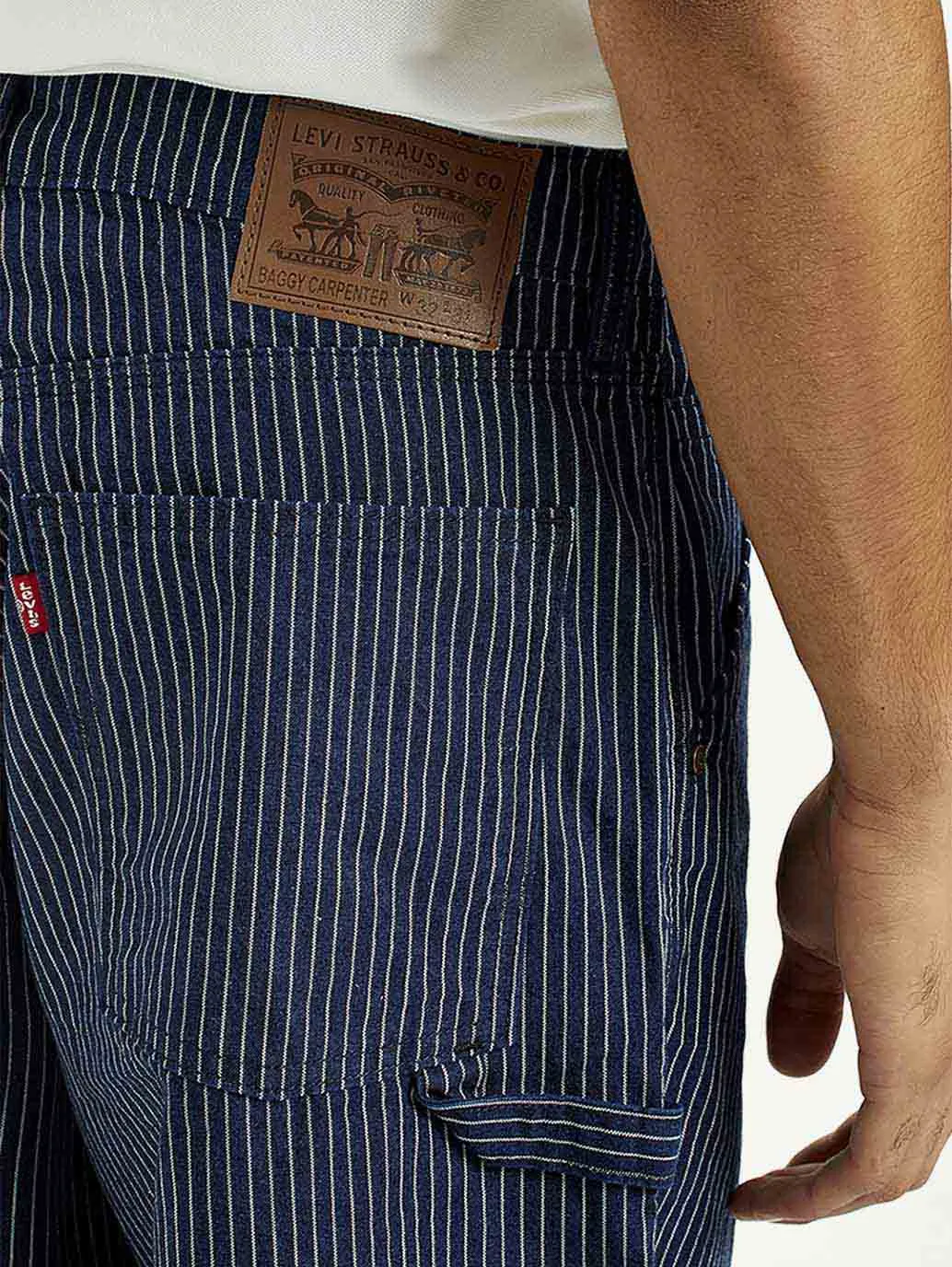 Day To Night Non Irritating Inner Lining Men's 578 Dark Indigo Baggy Fit Mid Rise Carpenter Jeans