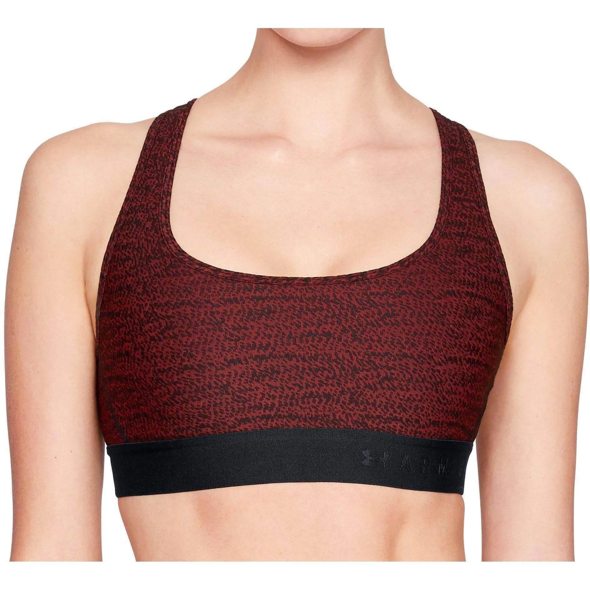 Under Armour Crossback Jacquard Womens Sports Bra - Red professional athletes