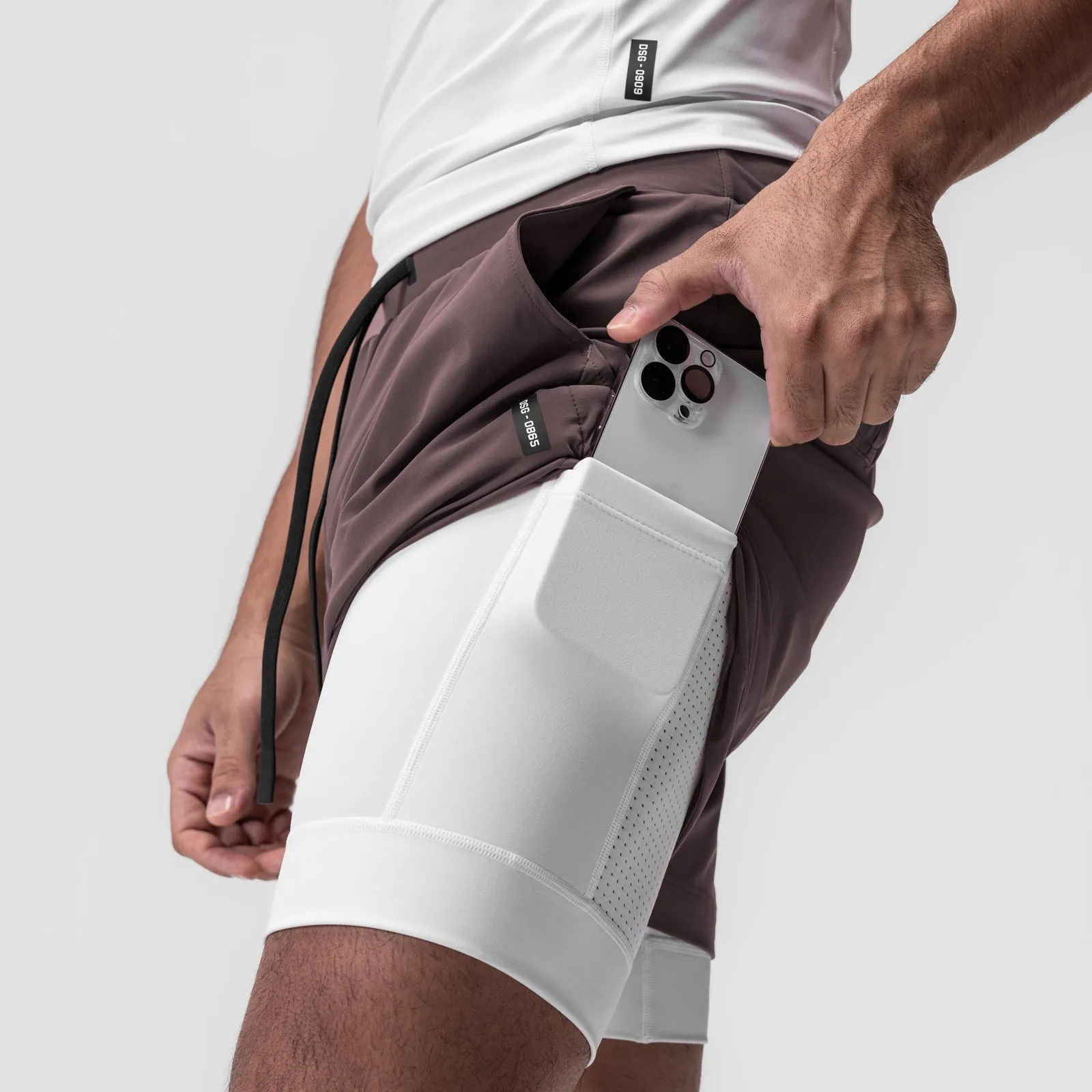 0865. Tetra-Lite? 5" Liner Short - Nightshade "Cyber"/White Quick Pocket Access Warm Layers